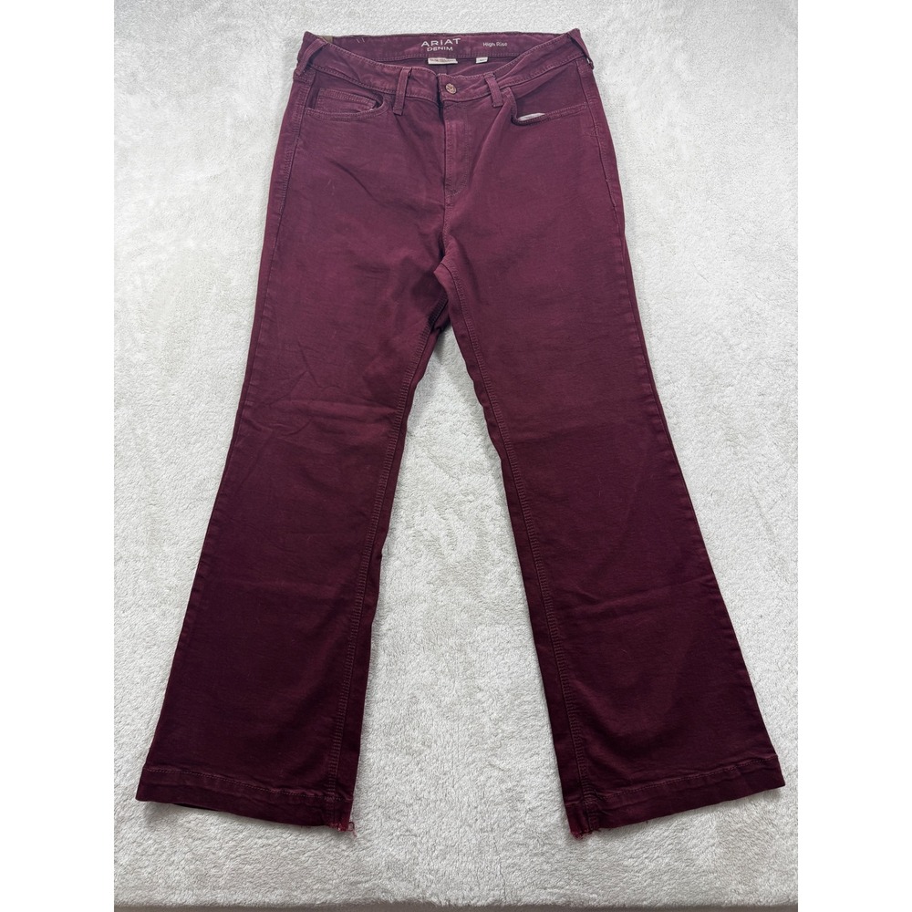 Ariat Womens Slim Trouser Ella High Rise Cherry Mahogany Jeans 32S Meas: 33x31